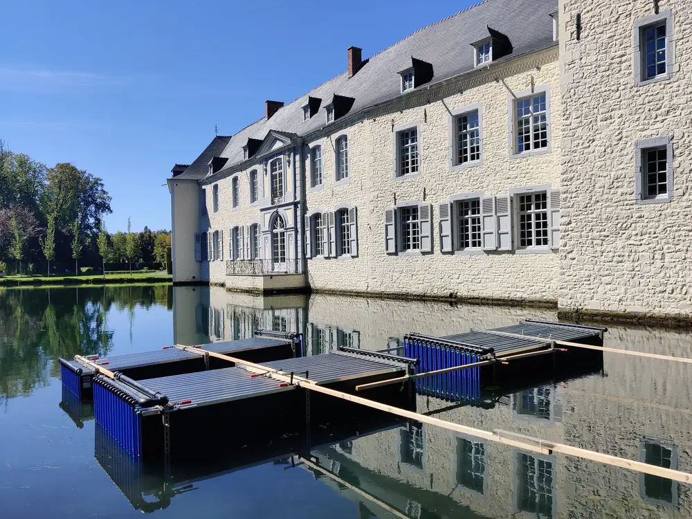 installatie aan kasteel aquathermie