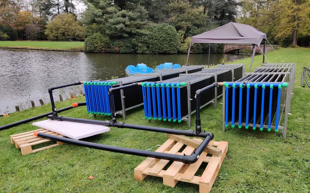 leidingwerk van aquathermische installatie