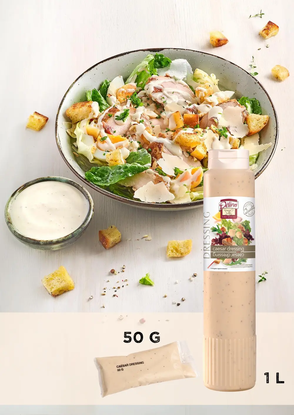 Delino 1l en 50g verpakking