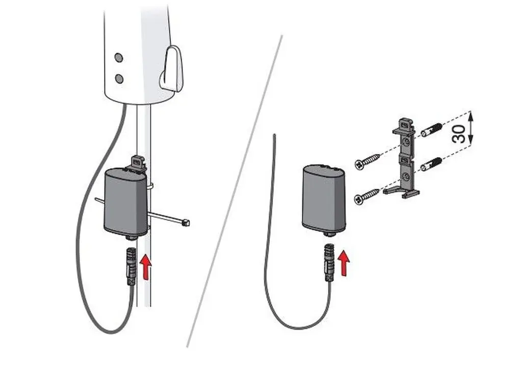 Batterijcomponent in Hansa kraan