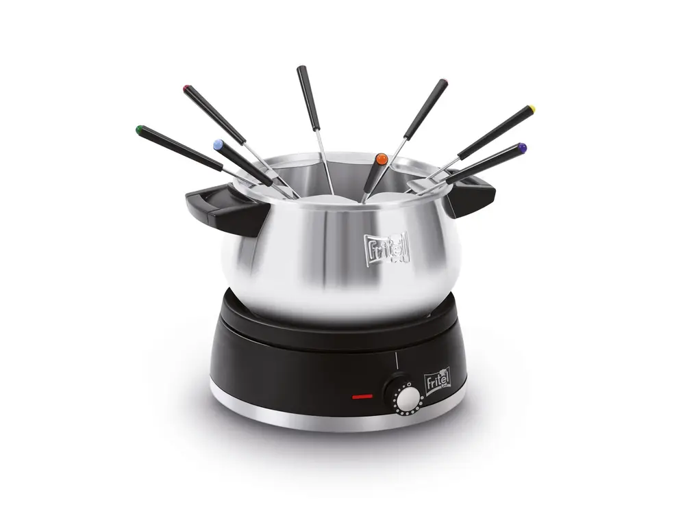 Fondue: 1500 Watt, enkel fonduepot, fonduering en vorkjes vaatwassserbestendig, 1-1.5L, voor 2-8 personen