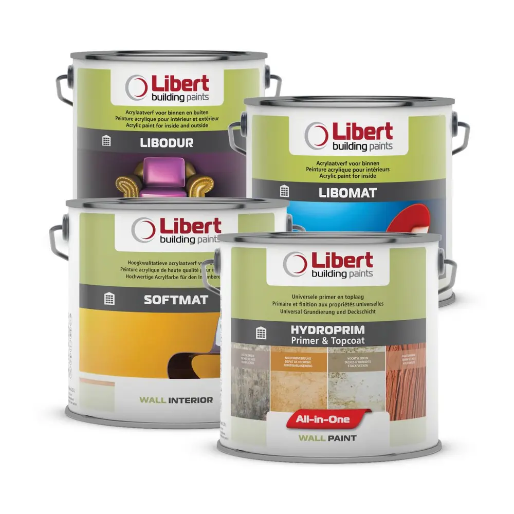 Libert Paints groepsfoto wandafwerking