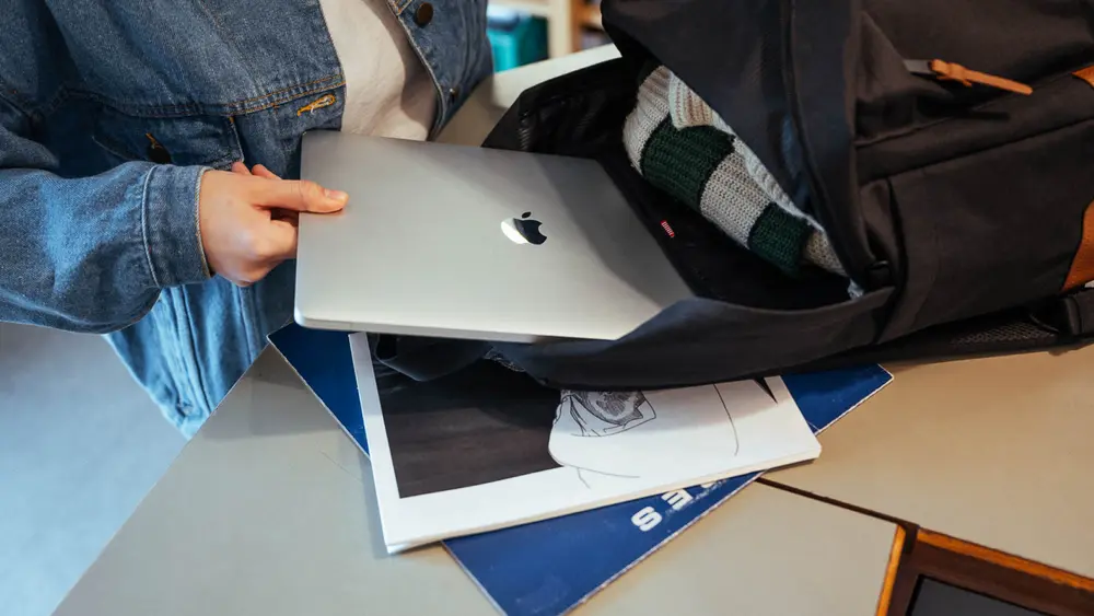 laptop sleeve op rugzak Herschel