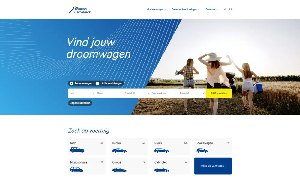 Touring CarSelect homepagina