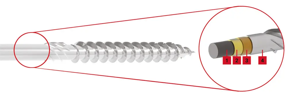 Lagen Hapax 4Top coating houtschroef