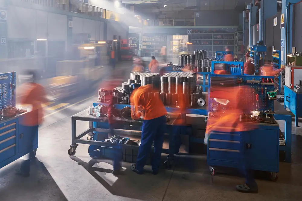 Medewerkers machinewerkers industrie