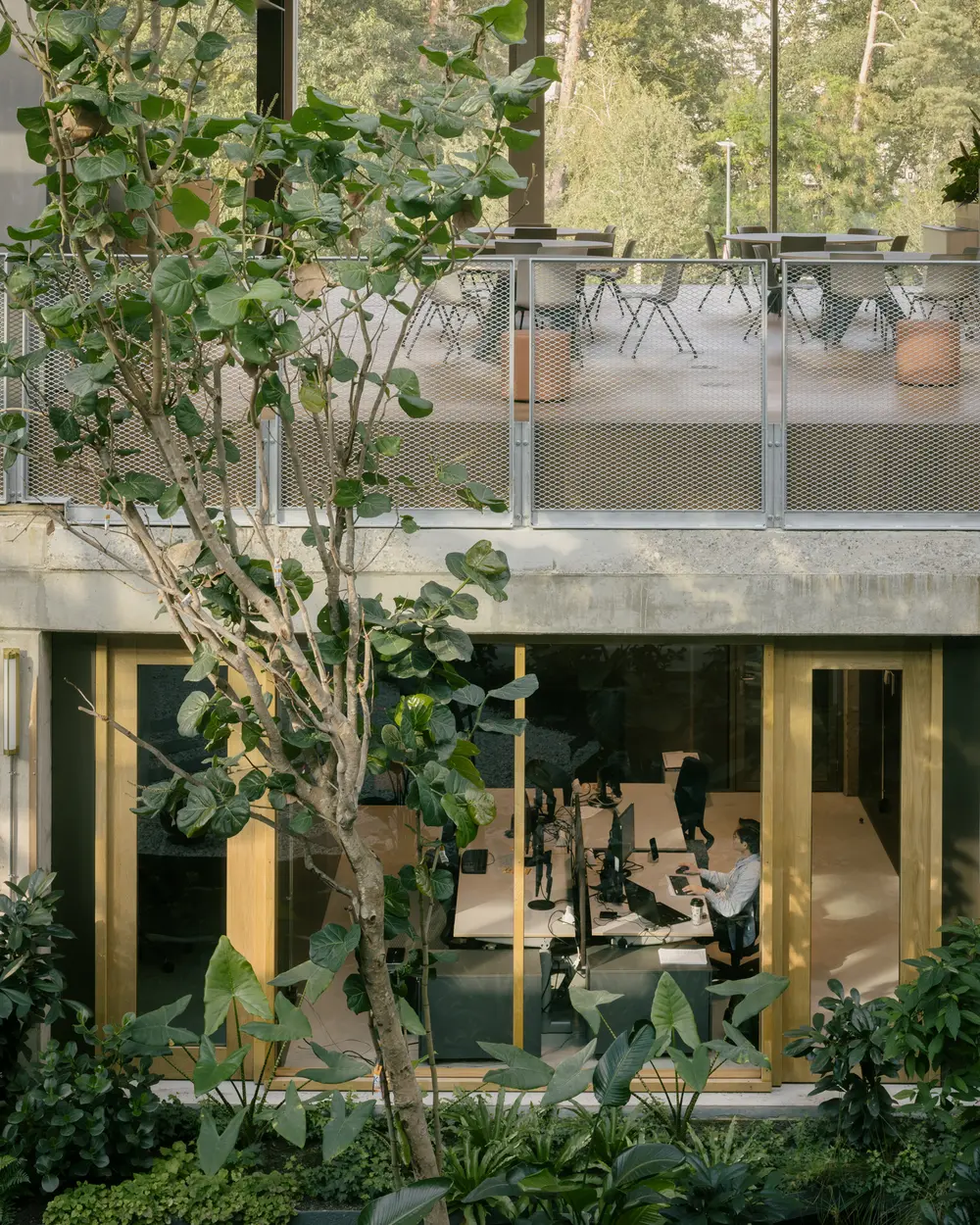 Faculteit ITC, binnen met groen