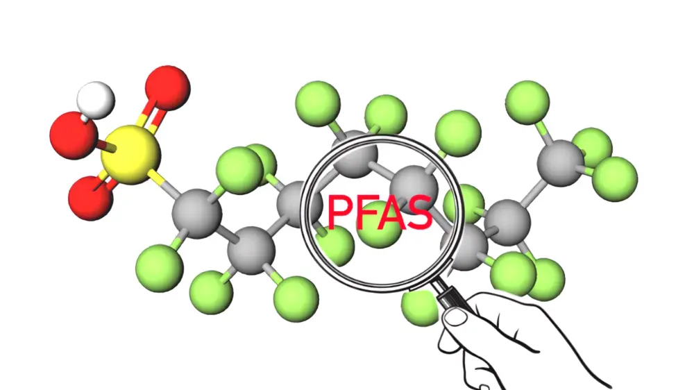 Een PFAS molecuul