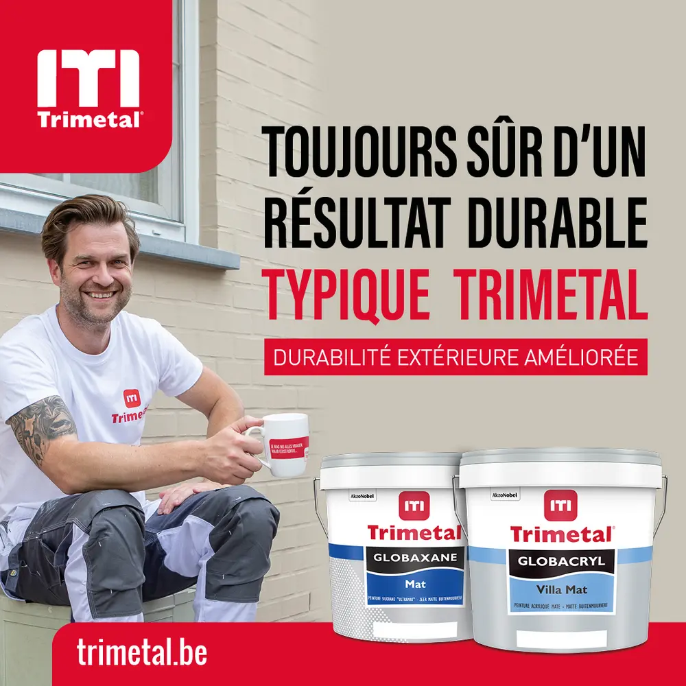 Trimetal banner over buitenverven