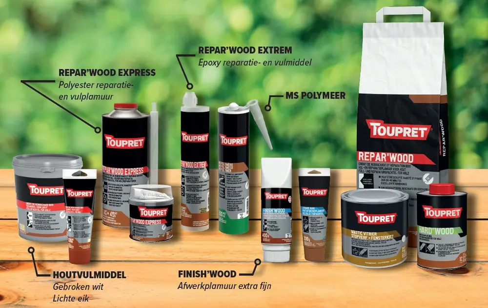 Nieuw assortiment houtplamuur