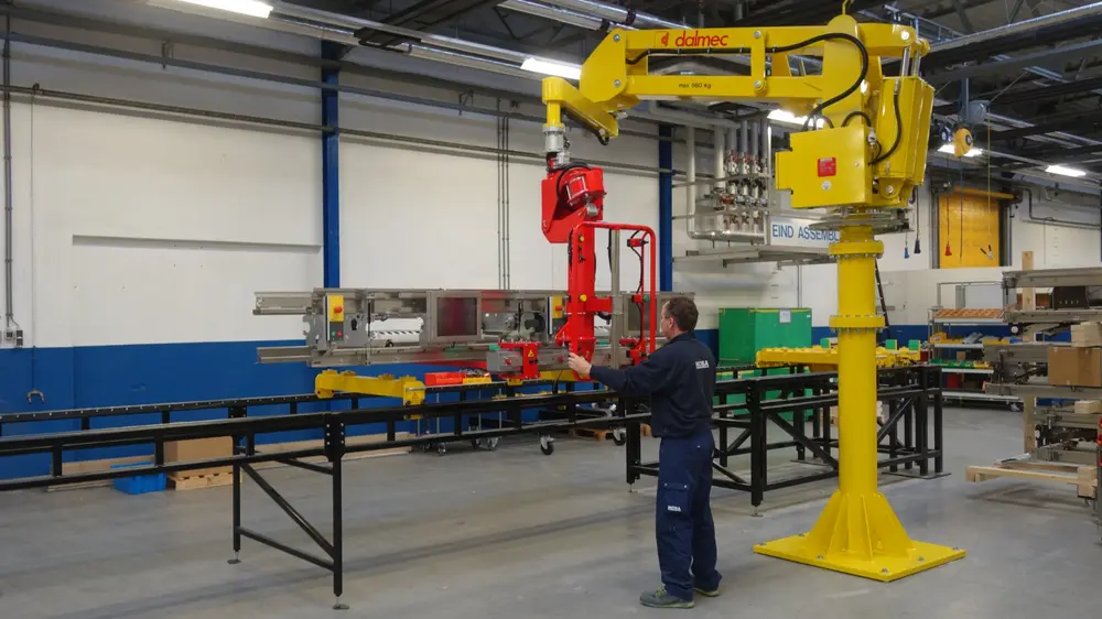 ergonomie en productiviteit pneumatische hef- en tilhulpen Dalme