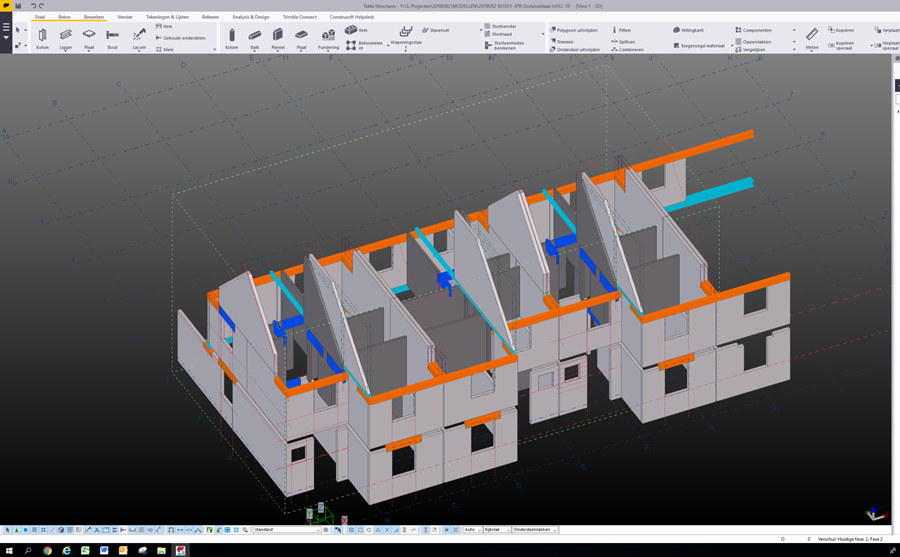 voorbeeld van ontwerp in 3D BIM-omgeving