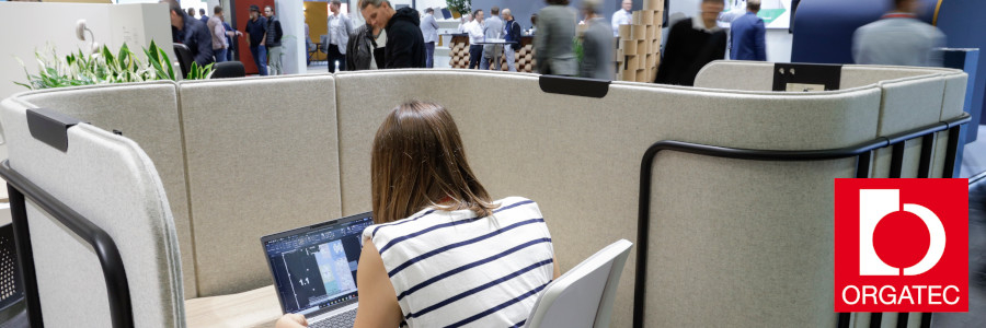Banière du salon professionnel Orgatec