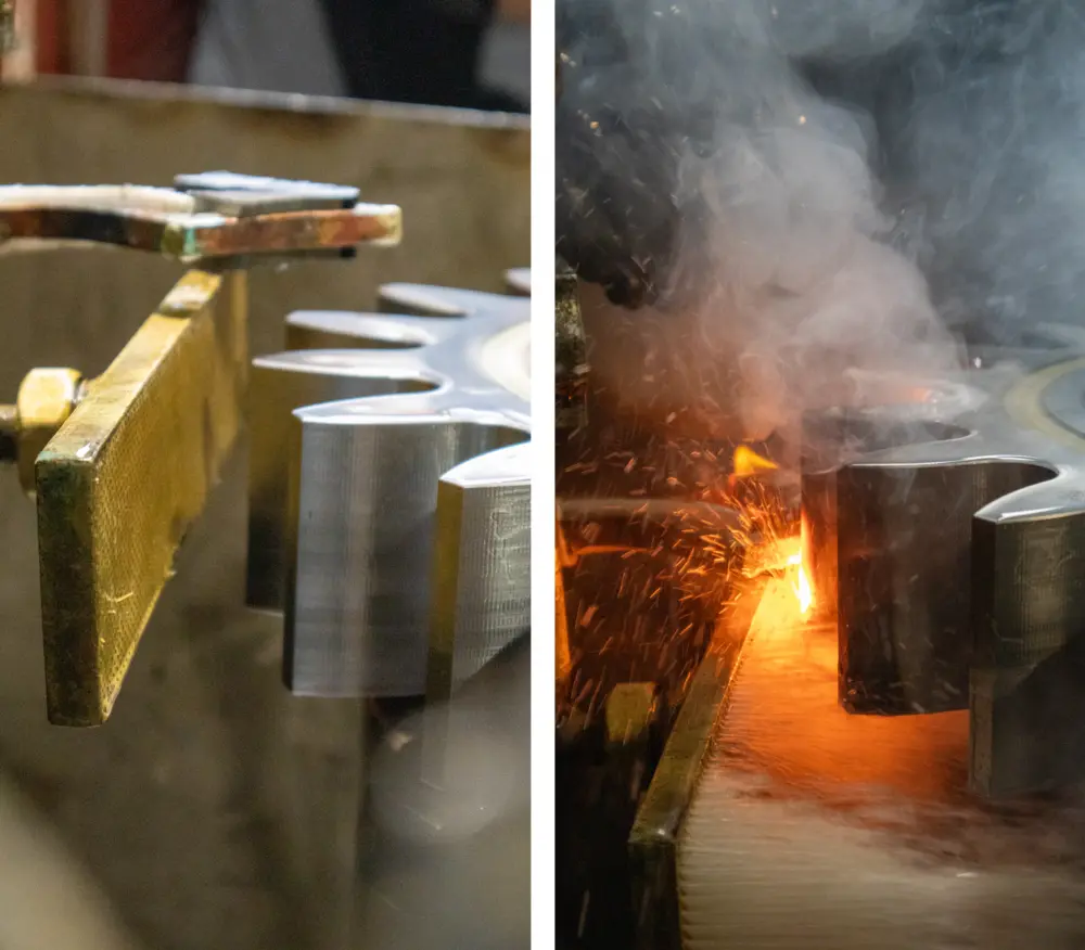 inductiemachine in werking