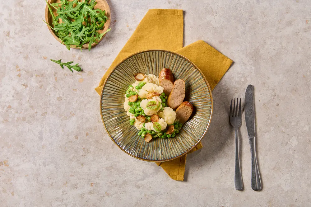 Half/half recept Bonduelle worst met erwten