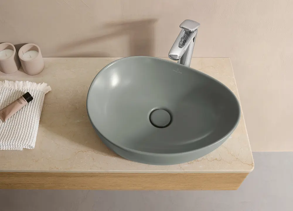 Morning Green kleur bij wastafel