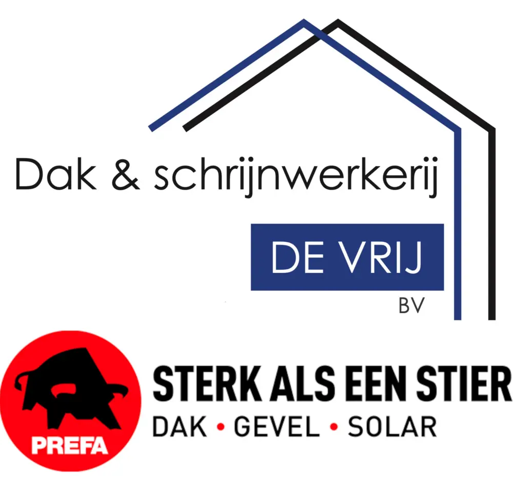 Logo - Dak & Schrijnwerkerij De Vrij + PREFA