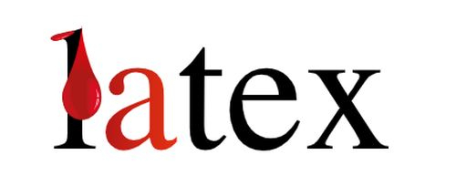 Logo Latex met druppel verf