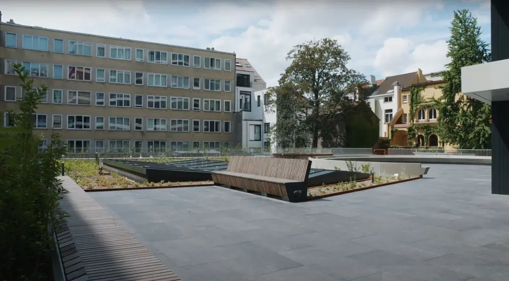 Groendak op gerenoveerde Louiza Tower