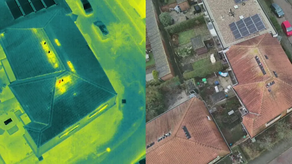 Thermografie dak drone