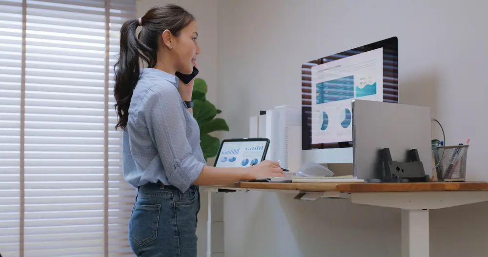 verticale laptopstandaard van durable