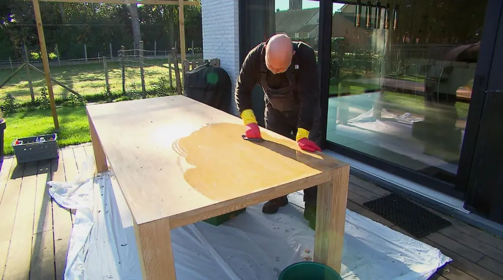 tafel schoonmaken staalwol