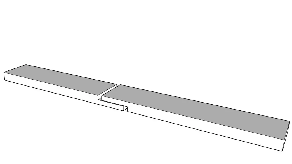 Rechte liplasverbinding