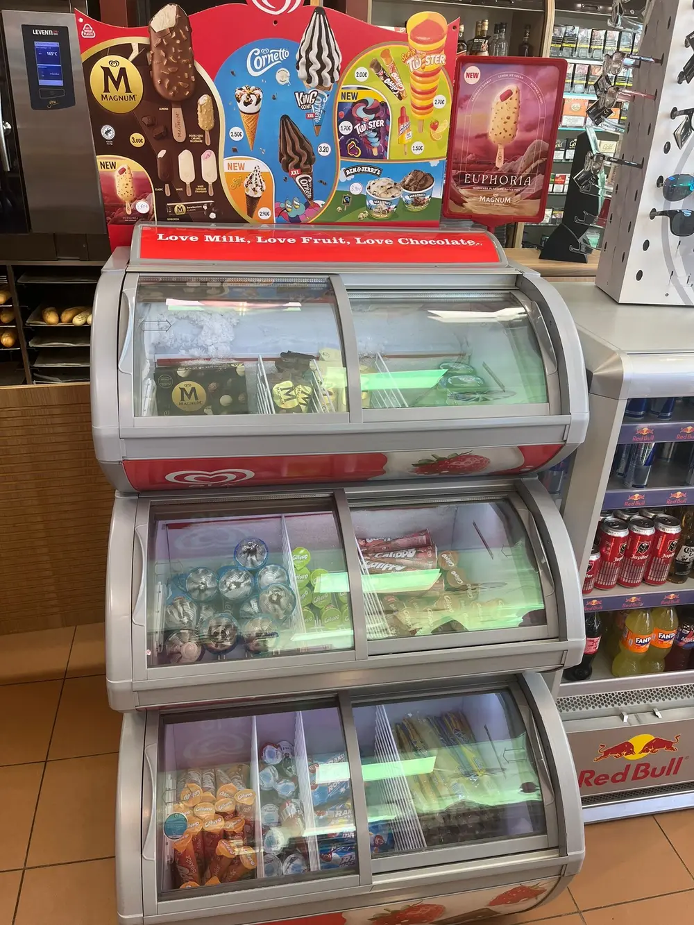 diepvries aan de kassa