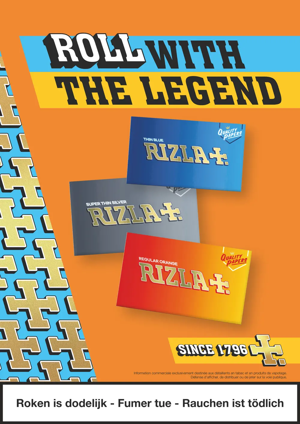 Rizla Roll with the legend FR