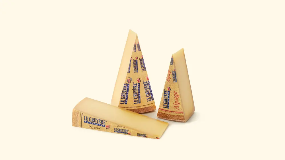 Gruyère kazen stukken uit Zwitserland