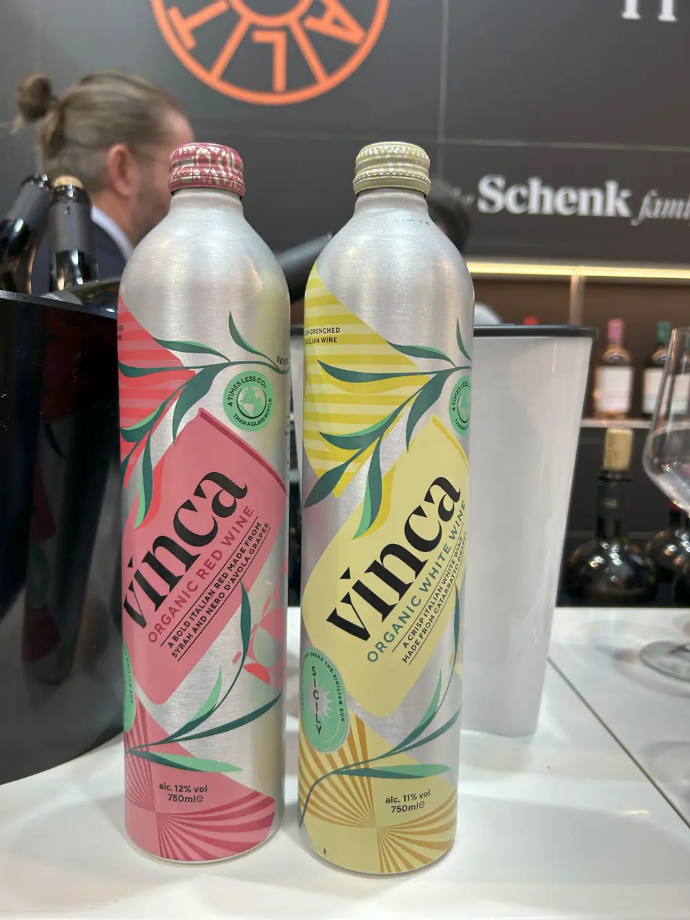 Wijn in aluminium flessen Vinca