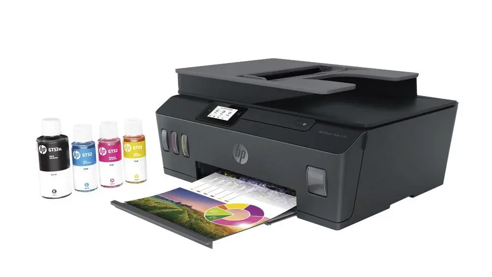 Printer drinkt uit de fles