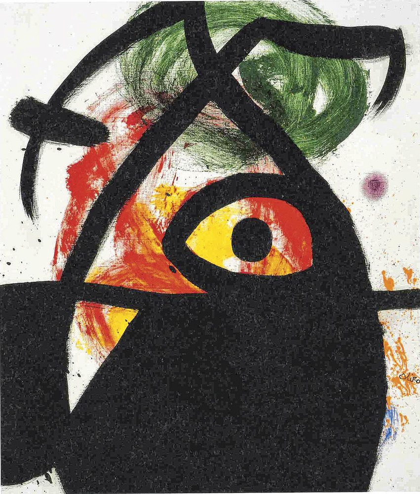 Joan Miró, Personaje, pajaro I, II en II 1973.
