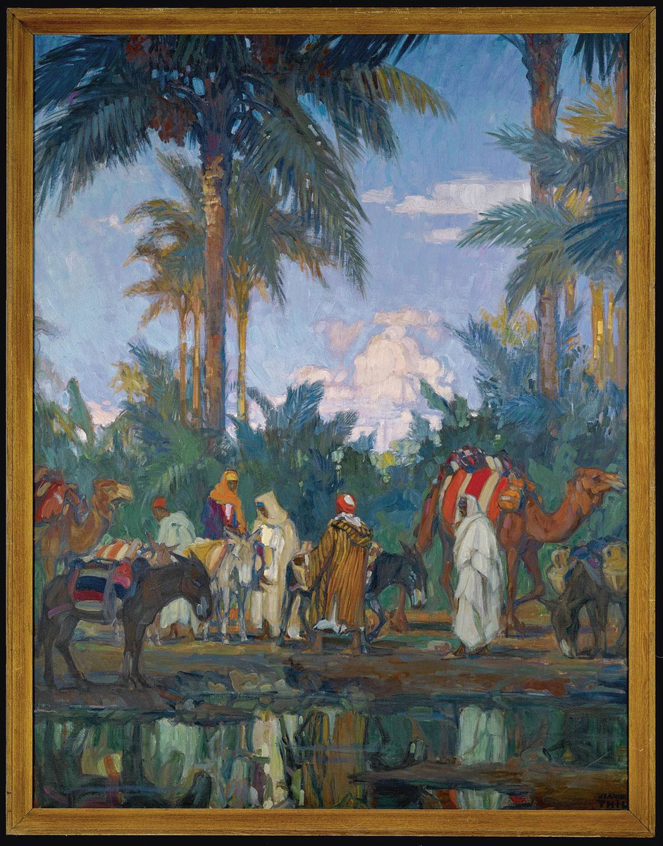 Jeanne Thil, L'Oasis de Gabès, fin des années 1930 - début des années 1940, Huile sur toile.