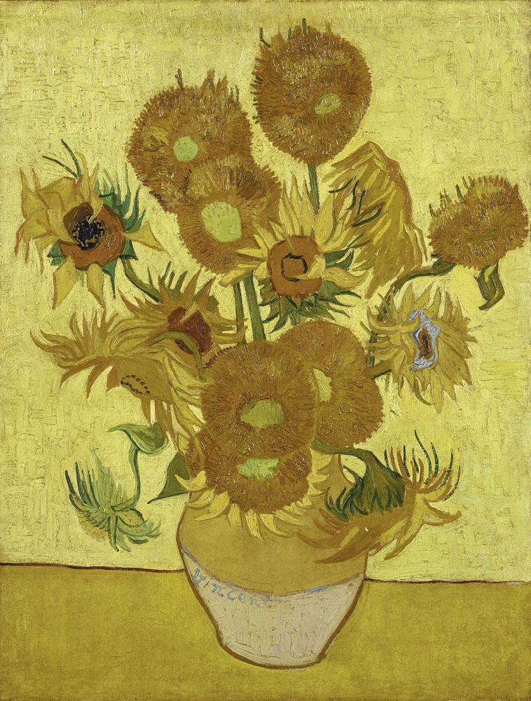 Vincent van Gogh, Zonnebloemen, Arles, januari 1889, Van Gogh Museum Amsterdam.