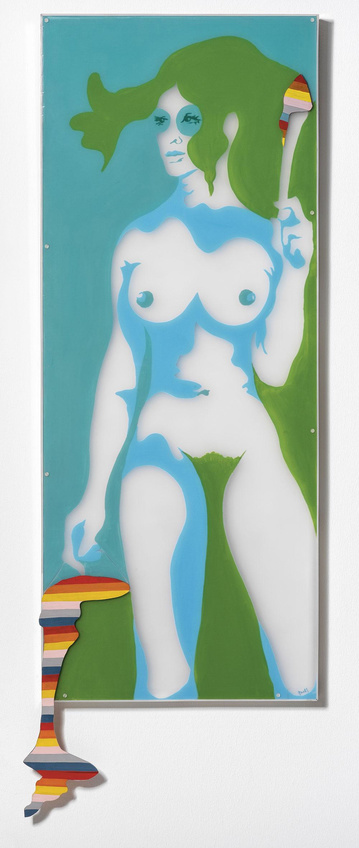 Le Peintre I, 1970. Email op plexiglas. Collectie ADAM Museum, Brussel.