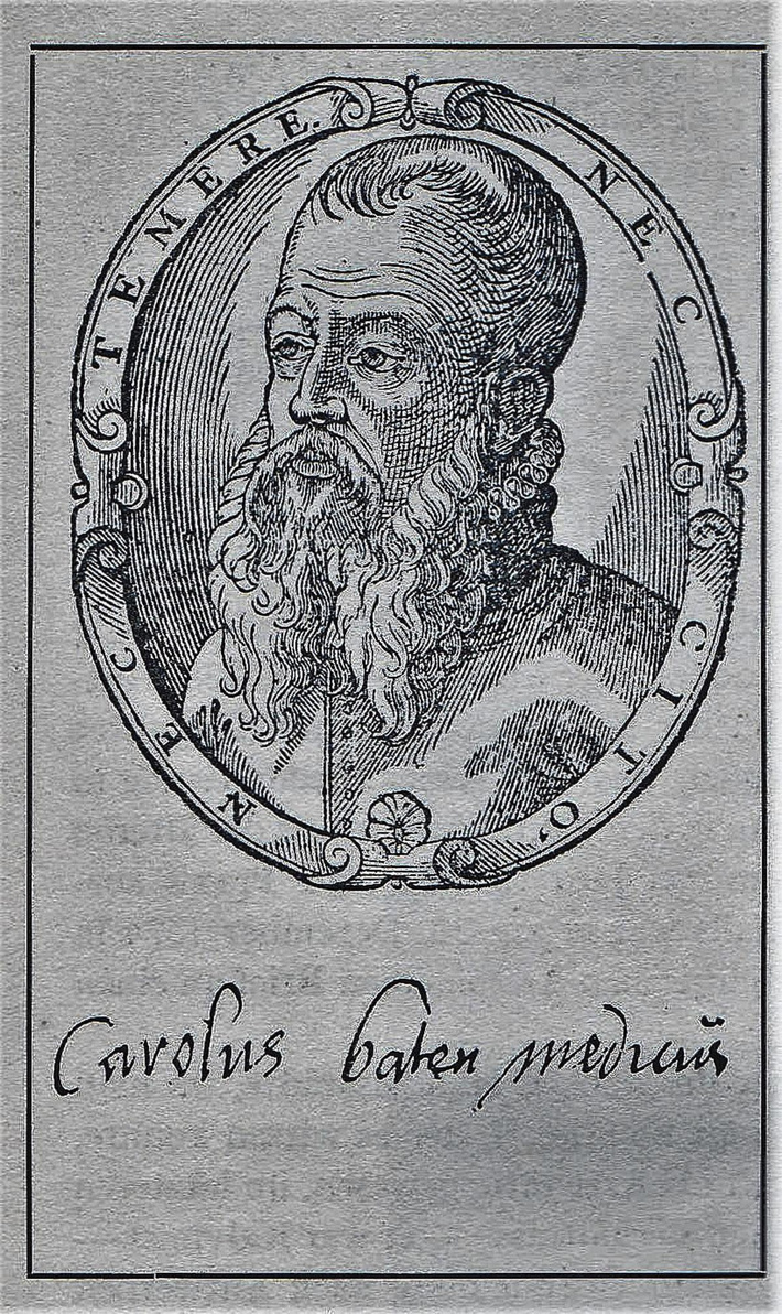 Portret van Carel Baten, alias Carolus Battus.