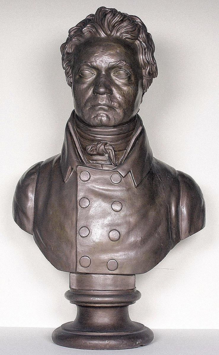 Buste van Beethoven, gebronzeerd gips, 1812