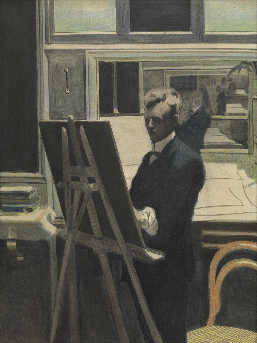 Léon Spilliaert, Zelfportret, 1908, Koninklijk Museum voor Schone Kunsten Antwerpen.