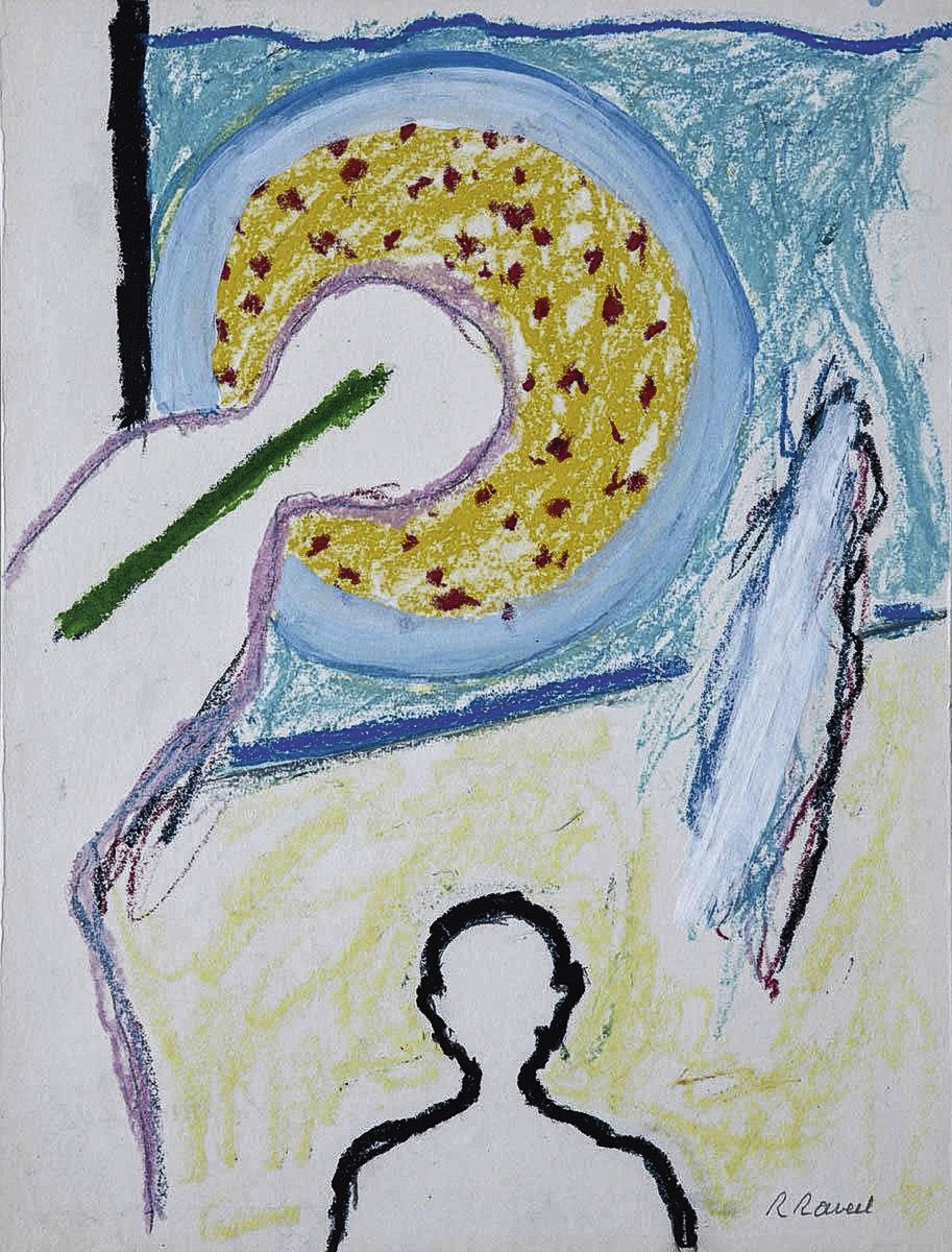 Roger Raveel, Zelfportret in Frankrijk, acryl.