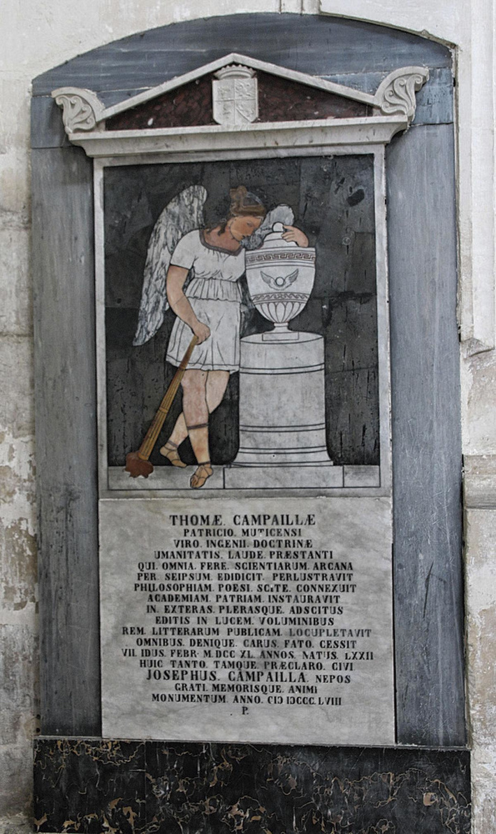 Gedenkplaat in de Duomo.