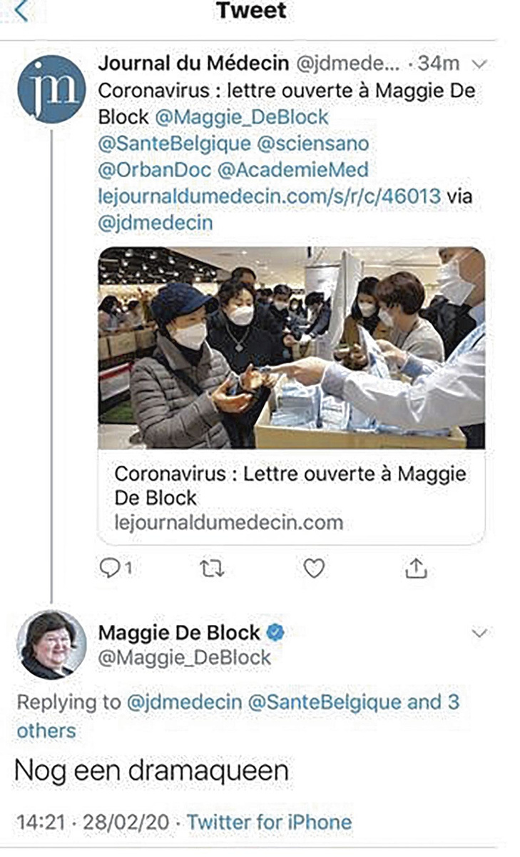 Les réactions de Maggie Block ont heurté de nombreux médecins.