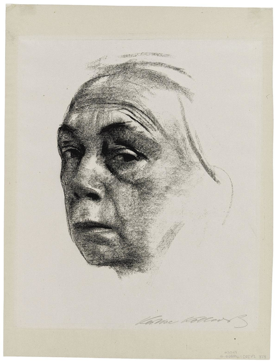 Zelfportret, 1924, krijtlithografie.