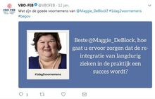 VBO tegen De Block: 'Hoe gaat u van re-integratie langdurig zieken in de praktijk succes maken?'