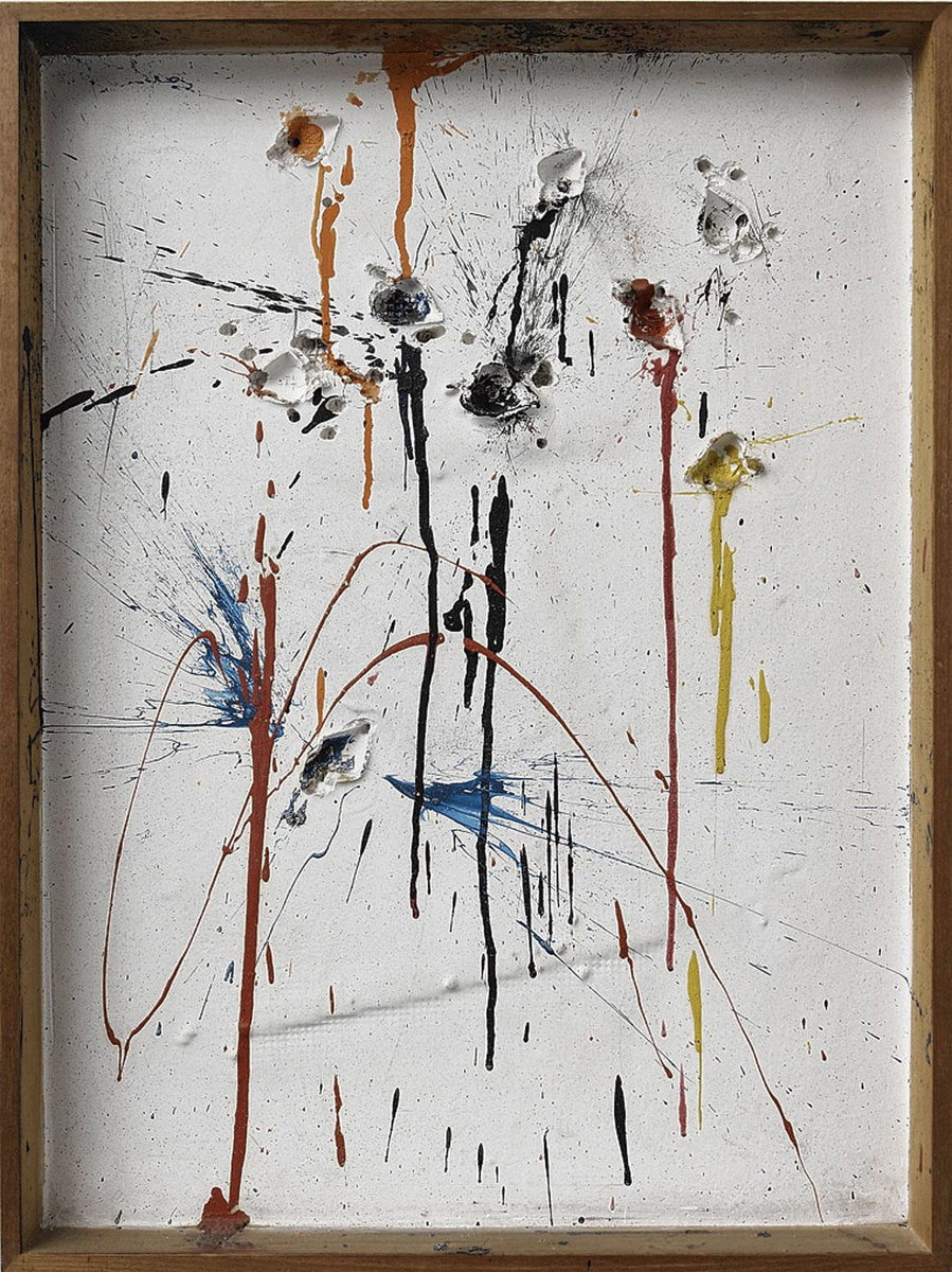 Niki de Saint Phalle, Shooting-Painting (Tir), 1964. Museum Haus Konstruktiv.