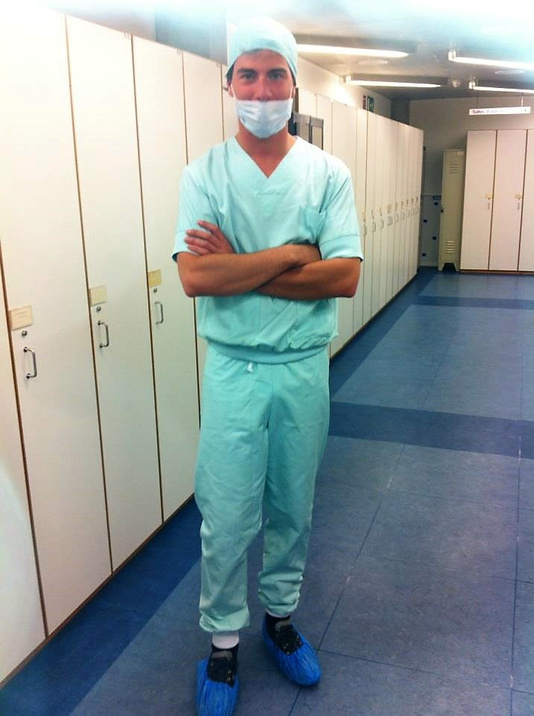 Michaël Labro lors de son cursus de médecine