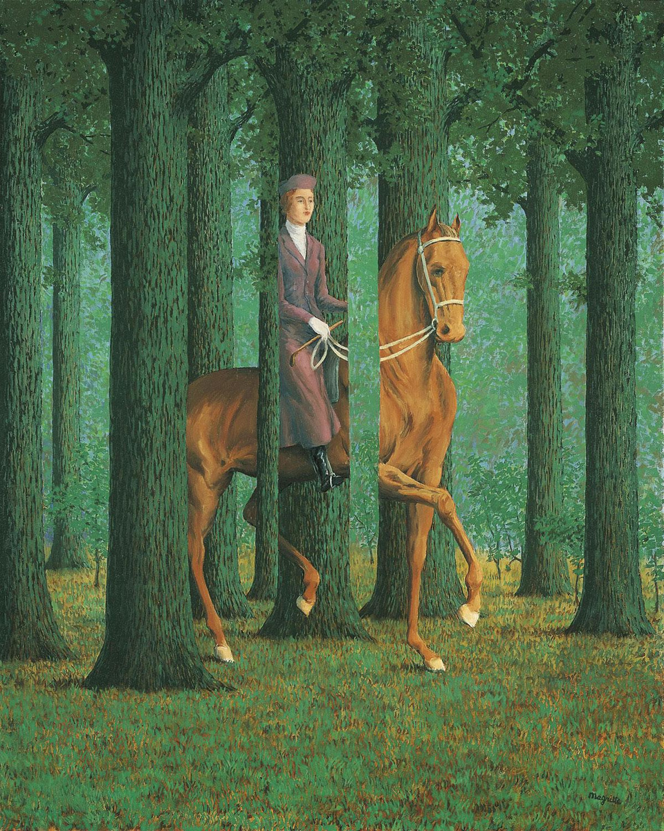 René Magritte, Le Blanc-Seing, 1965. National Gallery of Art, Washington, Collection Mrs. and Mr. Paul Mellon.