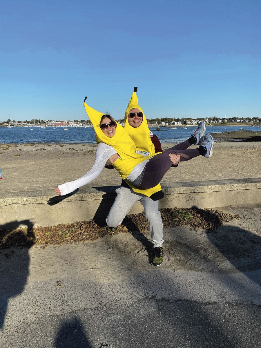 Klaar voor de 5K-run in Salem, Massachusets.