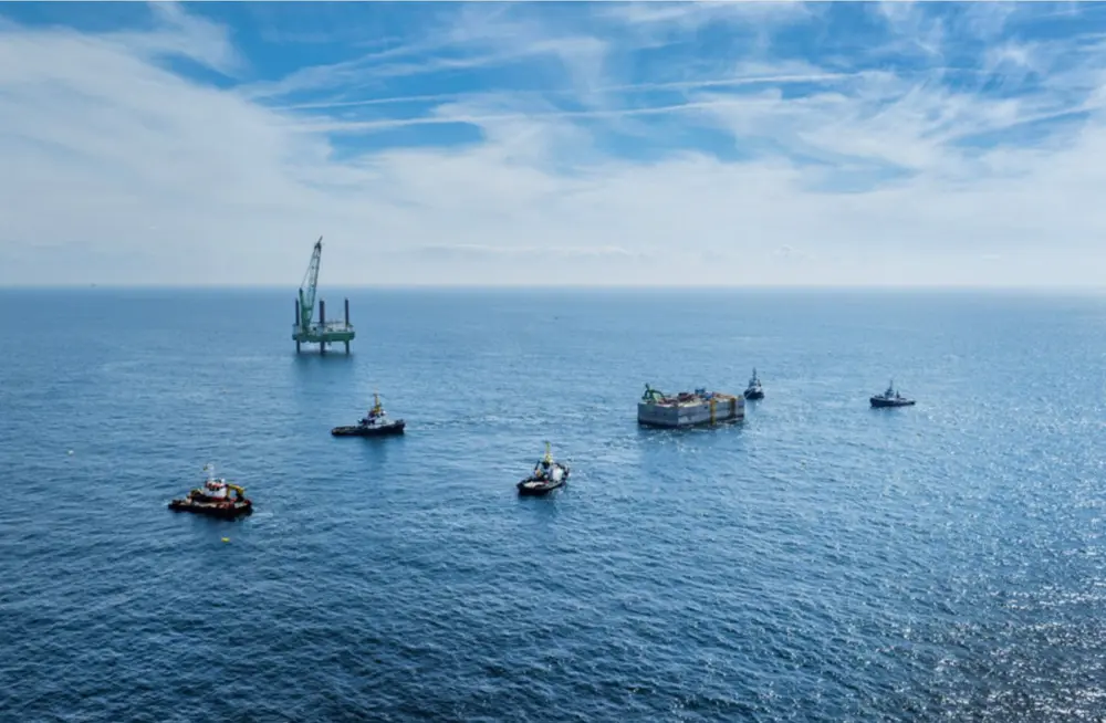 Bouwstenen caissons op zee