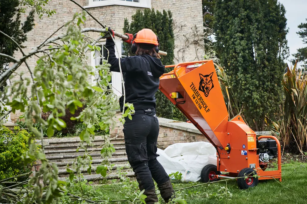 Hakselaar benzine Timberwolf Firma Thomas